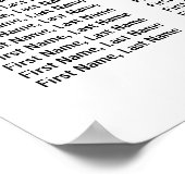 DIY Red Heart 15-Table Hochzeitstabelle Poster (Ecke)