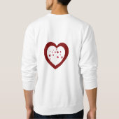 DIY Red White Pet Lover Happy Valentines Day Gifts Sweatshirt (Rückseite)