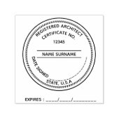 DIY Registered Architect LLC Ablaufdatum CUSTOM Permastempel (Design)
