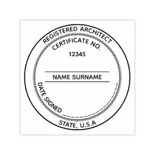 DIY Registered Architect LLC Siegel CUSTOM Permastempel