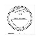 DIY Registered Beruflich Engineer Round-Sterne Permastempel (Design)