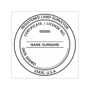DIY Registered Land Surveyor LLC rund um CUSTOM Permastempel