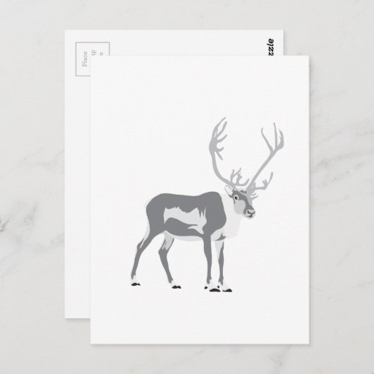 DIY Reindeer Postkarte (Vorne/Hinten)