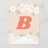 DIY Retro Daisy Letter Bunting Postcard Postkarte (Vorderseite)