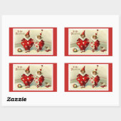 DIY RETRO VALENTINE Aufkleber (Blatt)