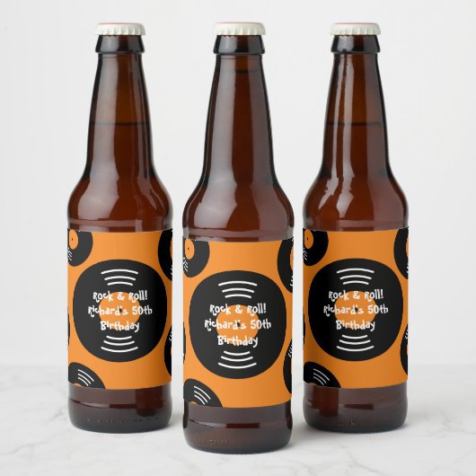 DIY Rock & Roll Bierflaschen zum Geburtstag Bierflaschenetikett (Flaschen)