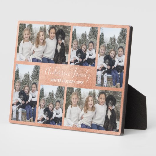 DIY Rose Gold Metallic Six Foto Fotoplatte (Seite)