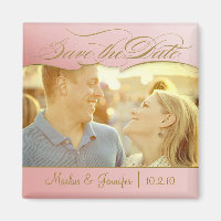 DIY-Rose und Gold-Foto Speichern Sie das Datumsfen