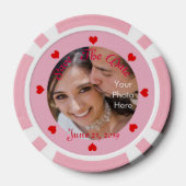 DIY ~ SAVE THE DATE Hochzeit Poker Chips Red Heart (Rückseite)