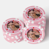 DIY ~ SAVE THE DATE Hochzeit Poker Chips Red Heart (Stapel)