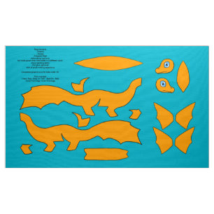 DIY schnitt und näht Koi Drachen Plushie - Orenji Stoff