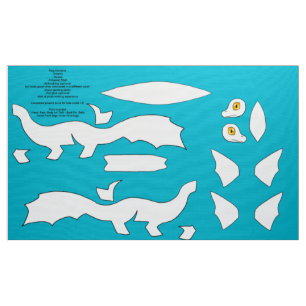 DIY schnitt und näht Koi Drachen Plushie - Platin Stoff