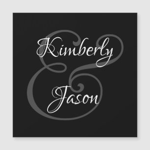 DIY Seine und Ihre Skriptnamen, Weiß und Grau auf  Magnetkarte