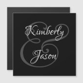 DIY Seinen und ihre Skriptnamen, weiß & grau auf s Magnetkarte (Vorne/Hinten)