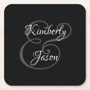 DIY Seinen und ihre Skriptnamen, weiß & grau auf s Rechteckiger Pappuntersetzer