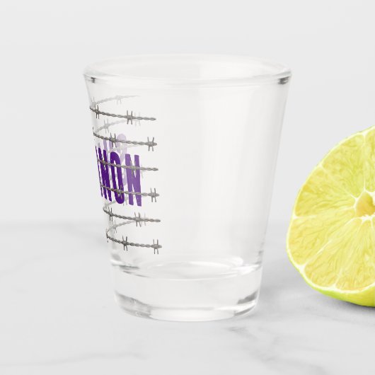 DIY! Shot Glass - Hinter Barbed Wire - Name hinzuf Schnapsglas (Rechts)