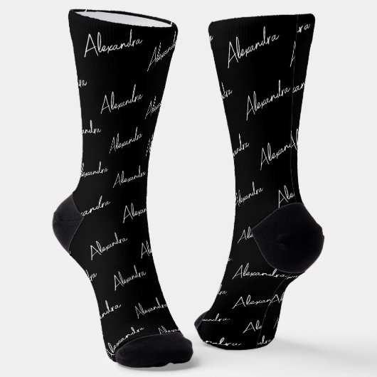 DIY Socks | Benutzerdefinierter Name oder Text, Fa Socken (Gewinkelt)