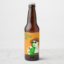 DIY St. Patrick's Day Beer Label Bierflaschenetikett