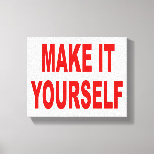 DIY stellen Ihre eigene eingewickelte Leinwanddruck