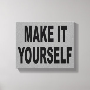 DIY stellen Ihre eigene eingewickelte Leinwanddruck