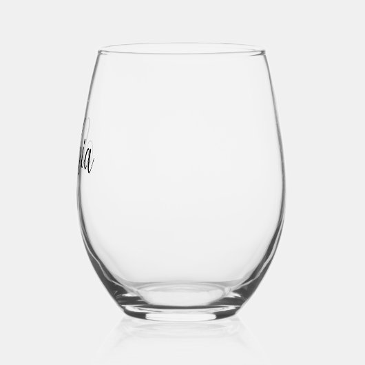 DIY Stemless Weinglas | Benutzerdefinierter Text o Weinglas Ohne Stiel (Links)