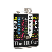 DIY Text | 50. Happy Birthday | Meilensteine Flachmann (Rechts)