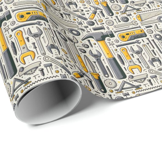 DIY Tool-Sortiment Geschenkpapier (Rolleneckpunkt)