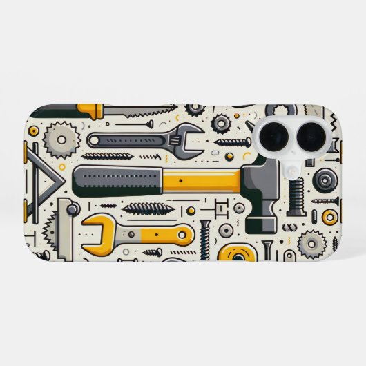 DIY Tool-Sortiment iPhone 16 Hülle (Rückseite (Horizontal))