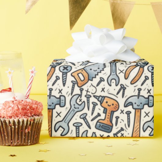 DIY Tools Cartoon Kawaii Art Geschenkpapier (Geburtstagsparty)