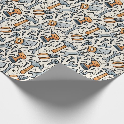 DIY Tools Cartoon Kawaii Art Geschenkpapier (Ecke)