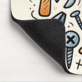 DIY Tools Doodle Cartoon Mousepad (Ecke)