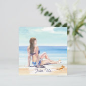 *~* DIY Tropical AR29 Beach JEDES EVENT-Party Einladung (Stehend Vorderseite)