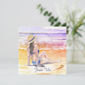 *~* DIY Tropical Beach AR29 Generic JEDES EREIGNIS Einladung (Stehend Vorderseite)