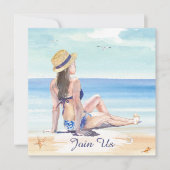 *~* DIY Tropical Beach AR29 Generic JEDES EREIGNIS Einladung (Vorderseite)