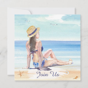 *~* DIY Tropical Beach AR29 Generic JEDES EREIGNIS Einladung