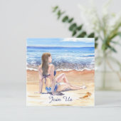 *~* DIY Tropical Beach AR29 Generic JEDES EREIGNIS Einladung (Stehend Vorderseite)