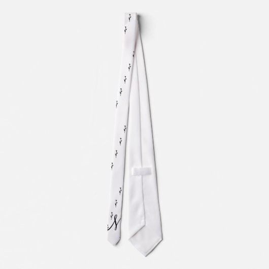 DIY Tulip Logo mit Monogramm Krawatte (Rückseite)