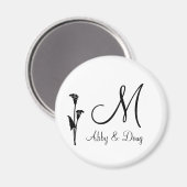 DIY Tulip Logo mit Monogramm Magnet (Vorderseite/Rückseite)