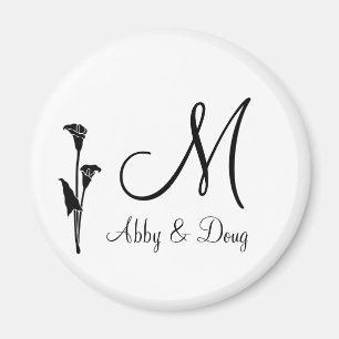DIY Tulpelogo mit Monogramm Magnet