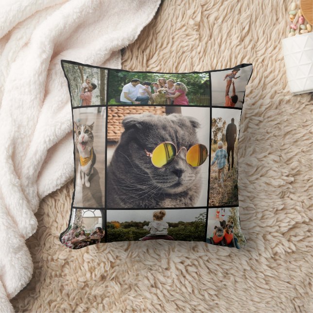 DIY Two-Sided Family Photo Collage Pillow 9Photos Kissen (Decke)