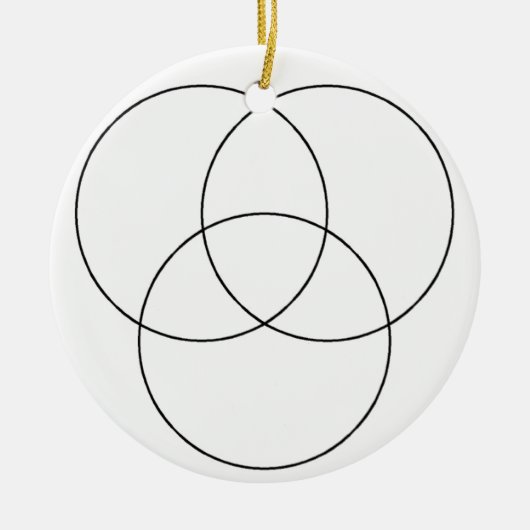 DIY Venn Diagramm Keramik Ornament (Vorne)