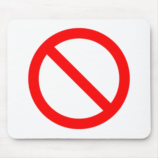 DIY "Verbot-" Mausunterlage - addieren Sie Ihren Mousepad (Vorne)