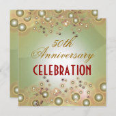 DIY VINTAG 50. WEDDING JAHRESEINLADUNGEN EINLADUNG (Vorne/Hinten)