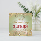 DIY VINTAG 50. WEDDING JAHRESEINLADUNGEN EINLADUNG (Stehend Vorderseite)