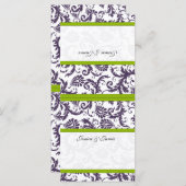 DIY Vintag Damask Wedding Platzkarten (Vorne/Hinten)