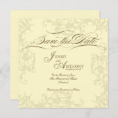 DIY Vintag Save the Date Hochzeitsankündigung (Vorne/Hinten)