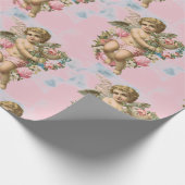 DIY VINTAGE ANGEL Valentinstag Packpapier (Ecke)