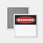 DIY "Warning" Magnet (Vorderseite/Rückseite)