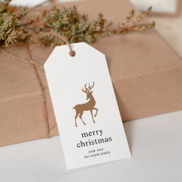 DIY WATERCOLOR CHRISTMAS DEER HOLIDAY GIFT TAG
