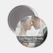 DIY Wedding Foto Round Keepake Gefallen Magnet (Vorderseite/Rückseite)